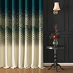Story@Home Blackout Digital Print Long Door Curtains 9 Feet Long Set Of 1 | Room Darkening Curtain | Thermal Insulated Curtains For Living Room | (118 X 275 Cm, Beige & Green) | Perfect For Home Decor- Amazon
