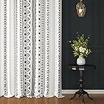 Story@Home Door Light-Filtering Curtains 7 Feet Long Set of 1,Abstract Print,Bohemian Cotton Curtain,Light Filtering Curtain,Curtains for Living Room,(116×215 cm,White & Grey),Perfect for Home Decor- Amazon