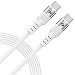 Zebronics Wattz 60CC2 Type-C to Type-C Soft Silicone Cable, PD 60W, 1 Meter, Durable, Charge & Sync, Rapid Charging, For Laptops, Tablets, Mobiles (White)- Amazon