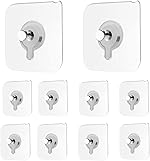 Boniry 6 Pcs Adhesive Wall Hook | Nail Free Photo Frame Wall Hook Screw Adhesive Non-Trace No Drilling for Bathroom Shower Kitchen Installation Hanging | Hooks for Hanging- Amazon