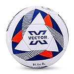 Vector X Kick PVC Football Machine Stitched 32 Panels Professional Training Soccer Foot Ball Suitable for Soft & Dry Ground, Training Ball, Soccer Ball |Men & Women (Color- White) Size – 3- Amazon
