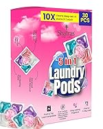 Shatras 5-in-1 Laundry Detergent Pods (30 Pack) | Powerful Stain Remover | Floral Fragrance | For Top & Front Load Washing Machines | 1 Pod = 1 Wash (Up to 8kg Loads)- Amazon