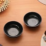 Lifelong Ceramic Bowls | 200ml | Set of 2 | Ideal for Pasta, Soup, Salad, Ramen, Snacks | Stylish Serving Bowls for Kitchen & Dining | Perfect for Breakfast, Curry, Noodles, Cereal (LLCRMBL01CN, Blue)- Amazon