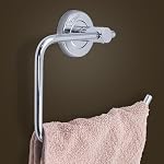 Stainless Steel Towel Holder for Bathroom | Wash Basin | Towel Hanger | Napkin Holder for Wash Basin | Towel Ring| Bathroom Accessories (C-Shape, Chrome Finish, Pack of 2)- Amazon
