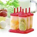ClazKit 6 Pcs 100% Food Grade Homemade Reusable Ice Popsicle Makers Frozen Ice Cream Moulds Tray Kulfi Candy Ice Lolly Mould for Children & Adults, Plastic, 10.7 x 15.2 x 16.7 Cm- Amazon