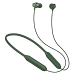 Kratos Green Bluetooth Neckband with 55H Playtime, Deep Bass, Stereo Sound, HD Calls, Magnetic Earbuds, Voice Assistant, Type-C Fast Charging, Rich Audio, Hollow Switch for Comfort & Style- Amazon