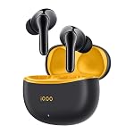 iQOO TWS 1e Earbuds, Intelligent ANC 30dB, Upto 42H Playback time, Fast Charging (10 mins = 3 Hours), Dual Pairing, DeepX 3.0 Stereo, True Wireless (Flame Yellow)- Amazon