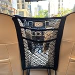 Lustre 3-Layer Car Mesh Organizer, Seat Back Net Bag, Barrier of Backseat Pet Kids, Cargo Tissue Purse Holder, Driver Storage Netting Pouch- Amazon