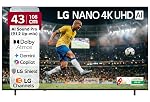 LG 108 cms (43 inches) NU87 AI Series Nano 4K Ultra HD Smart webOS VA LED TV 43NU870BPLA- Amazon