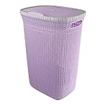 Cello Creta Laundry Bag/Basket with lid, Violet, 50 Ltrs.- Amazon