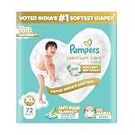 Pampers Premium Care Pant Style Baby Diapers XL 72 Count | No Marks Design | Voted India’s #1 Softest Diaper | All in 1 diaper with 360 Cottony Softness- Amazon