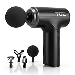 Massage Gun for Pain Relief Deep Tissue – Portable Handheld Body Massager for Muscle Recovery – 6 Speed Levels, 4 Specialized Heads for Back, Legs & Athletes – 1 Month Warranty- Amazon