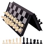 Chess Board 10×10 Magnetic Chessboard Game Set with Folding Travel Portable Case Travel Chessgame Premium Classic Black & Ivory Color Pieces Prefect Gift for Kids and Adults- 1 Pcs- Amazon