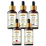 Khadi Utkrisht Premium Essential Oils Combo of 5 – Rosemary, Tea Tree, Lavender, Rose & Sandalwood for Hair Growth, Skin Care & Aromatherapy | 100% Pure Natural Essential Oil Combo for Diffuser & Massage – Pack of 5- Amazon