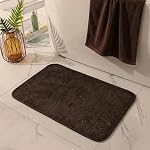 Solid Microfiber Anti-Skid Washable Bathroom Mat (38×58 CM) – Water Absorbent Floor Mat for Bathroom/Kitchen/Living Room/Office/Home/Guest Room/Laundry/Entrance/Dinig Hall | Set of 1 Coffee- Amazon