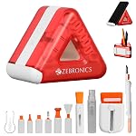 Zebronics CK250 21 in 1 Multipurpose Cleaner kit, for Smartphones, Tablets, Cameras, Laptops, Keyboards, Earphones, for Precise Cleaning, Refillable Spray Bottle, Pen | Mobile | Tablet Stand (Red)- Amazon