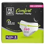 Pee Safe Comfort Period Panties | XL-XXL | 8 Panties | 360° Protection | 12 Hr Protection | Leak Proof | Overnight Comfort | Rash & Toxin Free | Seamless Fit- Amazon