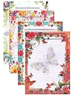 A4 Designer Sheets – 100 Butterfly Design One Side Ruled Colored Papers for Projects, Art & Craft, and School Assignments- Amazon
