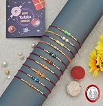 Combo of 10 Dora Rakhi Set for Brother, Bhaiya, Bhabhi for Rakhi/Rakshabandhan with Roli Chawal & Greeting Card | Premium Rakhi Hamper RKHMPR93- Amazon