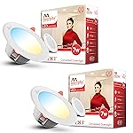 Murphy Crest Premium 7W 3-in-1 LED Concealed Down Light |Cool White, Warm White & Natural White | Switch Controlled Color Changing | Modern False Ceiling Lighting | 2-Year Warranty | Pack of 2- Amazon