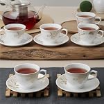 U.P.C. Cup with Saucer Set of 12 Pcs | Tea/Coffee Cups | Ceramic | Microwave & Dishwasher Safe | Bone-Ash Free | Extra Strong | Super Light | Crockery Set Ideal for Daily (Cup White11)- Amazon