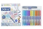 Doms Pastel Brush Pens (14 Shades | 12 + 1 + 1) (Pack of 1), Multicolor- Amazon