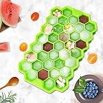Clazkit Flexible Silicone Honeycomb 37 Cavity Ice Cube Tray for Freezer Moulds Small Cubes Whiskey Fridge Bar Soft Ice Cube Tray -Pack of 1- Amazon