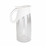 Nayasa Aviator 1650 ml BPA Free Leak Proof | Freezer Safe | Convienient Handle | Press & Pour Lid | Indoor and Outdoor Use | Serving for Gatherings | Plastic Water Jug – White- Amazon