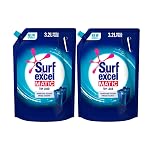 Surf Excel Matic Top Load Liquid Detergent 3.2 L Refill, Designed for Tough Stain Removal on Laundry in Washing Machines – Mega Pack (Pack of 2)- Amazon