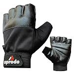 Aprodo Beginner Gym Gloves with Wrist Support Strap | 1 Pair – Free Size (Black)- Amazon