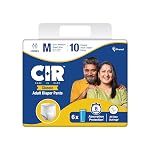 CIR Classic Adult Diaper Pants Style | Adult Diapers M Size (Medium) | Waist Size (64-114 cm | 25″- 45″) | 8 hour Absorption Protection | Unisex with Odour Control & Cotton Soft Feel | 10 Units- Amazon