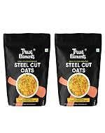 True Elements Steel Cut Oats 500 g*2 – Diabetic Friendly | High in Protein and Fiber | Gluten Free Oats | Healthy Breakfast Cereals- Amazon
