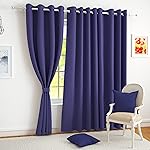 Story@Home 100% True Blackout Semi Long Door Curtains 8 Feet Set of 1 | Solid Design | Room Darkening Curtain | Thermal Insulated Curtains for Living Room, Bedroom | (116 x 242 cm, Violet)- Amazon