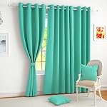 Story@Home 100% True Blackout Curtains Semi Long Door 8 Feet Set of 1, Solid Design | Room Darkening Curtain, Thermal Insulated Curtains for Living Room, Bedroom | (116 x 242 cm, Mint Green)- Amazon