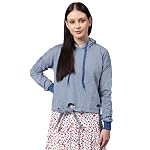 Campus Sutra Cotton Women High Neck Sweatshirt- Amazon