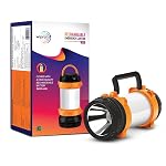wipro EL4 Rechargeable Emergency Lantern Cum Torch | Type-C Fast Charging | 2 Step Dimmable Mode | Camping Lantern with 3600 mAh Battery | in- Built Mobile Charging Point | Pack of 1, Yellow- Amazon