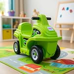 Jam & Honey Coaster Car for Kids | Push On Ride On Car | Footrest | Backrest | Easy Grip | Four Wheel Ride | Anti Skid Bottom | Safe & Fun Activity Toy | Medium | 1 Year+ | Green- Amazon