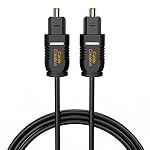 CableCreation Optical Digital Audio Cable 10FT, Thin Fiber Optic Toslink Gold Plated Optical S/PDIF Cord for Home Theater, Sound Bar, TV, PS4, Xbox, VD/CD Player, Game Console& More, Black/OD:2.2mm- Amazon