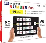 Jam & Honey Magnetic Math Game – with 80 Magnets | 64 Operator Magnets | Magnetic Board and Equation Book | Learn Numbers, for Counting and Simple Math for Kids | 4+ Years | Multicolor- Amazon