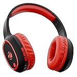 Zebronics Wireless Headphones, Upto 60Hrs Playback, 40mm Drivers, BT v6.0, AUX, Micro SD, Media/Volume Control, Type-C Charging, Dual Pairing, Gaming Mode, Adjustable Headband (Thunder, Red)- Amazon