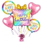 Wanna Party Balloon Set – 36 Inch, Pack of 5 | Gift Box Present Foil Balloons | Big Balloon Set- Amazon
