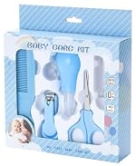 Episkey 5 In1 Baby Grooming Kit for New Born Baby, Infants, Toddlers | Portable Grooming Kit With Baby Hair Brush, Comb, Baby Nail Scissor, Baby Nail Cutter, Tweezer, Nail Filer (Blue, Pack of 1) (BABY_KIT_5PCS)- Amazon