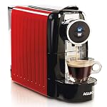 AGARO Galaxy Capsule Coffee Maker, Single Shot Espresso, Powerful 20 Bar Pressure, 650ml Water Tank, Automatic Temperature Control, Custom Brewing Volume, Anti Drip, Metal Body, Red.- Amazon