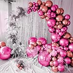 Just Party 25Pcs Rose Gold & 25Pcs Pink Metallic Chrome Balloons with Shiny Surface For Birthdays/Anniversary/Engagement/Baby Shower/bachelorette Party Decorations (Pack of 50)- Amazon