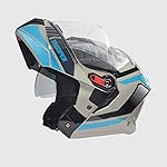 Studds Trooper Dv D1 Isi and Dot Certified Matt Finish Flip-Up Full Face Motorcycling Helmet for Men and Women with Inner Sun Visor(Matt Grey N1 XL)- Amazon