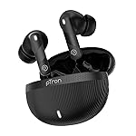 pTron Bassbuds Fury in-Ear TWS Earbuds with 13mm Drivers, 50Hrs Playtime, AI-ENC Clear Calls, Bluetooth V5.4 Wireless Headphones, Voice Assistant, Type C Charging & IPX5 Water Resistant (Black)- Amazon