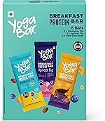 Yogabar Breakfast Bars Variety Pack | Daily Protein Bar | High Energy & Nutrition Bars | High Protein and Fibre | Pack of 6 Protein Bar x 45g | No Preservatives- Amazon