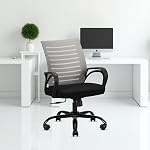 IAFA FURNITURE Diego Mid-Back Mesh Office Chair | 2 Year Warranty | Tilting & Height Adjustable Mechanism | Heavy-Duty Metal Base (Black) (DIY) (Grey)- Amazon