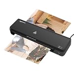 Amazon Basics Hot A4 Thermal Laminating Machine/Laminator A401 | Quick 5-Min Warm-Up | Push Button Pause | Durable Thermostats (100 Cycles) | 26.72 cm/min Speed | for Photos, IDs, Documents (Black)- Amazon