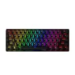 Hyperx Alloy Origins 60 – USB-C Mechanical Gaming Keyboard – Ultra Compact 60% Form Factor – (Aqua Switch) – Double Shot Pbt Keycaps – RGB Led Backlit – Ngenuity Software Compatible (56R61AA#ABA)- Amazon